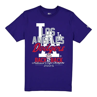 Los Angeles Dodgers Royal Blue "Back 2 Back NL Champs" New Era T-Shirt