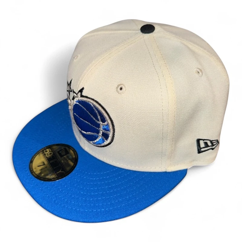 Orlando Magic Chrome and Blue Reef NBA Logo Patch Gray UV New Era 59FIFTY Fitted Hat