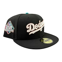 Los Angeles Dodgers Black Script Viva Patch Grey UV New Era 59FIFTY Fitted Hat
