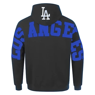 Los Angeles Dodgers Black & Royal Blue Wingspan Drop Shoulder Pro Standard Fleece Hoodie