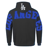 Los Angeles Dodgers Black & Royal Blue Wingspan Drop Shoulder Pro Standard Fleece Hoodie