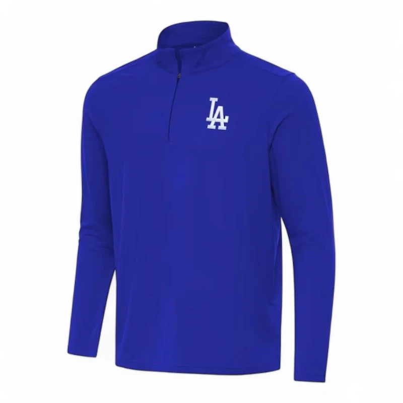 Los Angeles Dodgers Royal Blue Antigua Mens Quarter-Zip Pullover Jacket