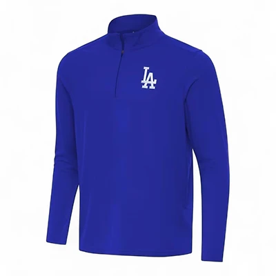 Los Angeles Dodgers Royal Blue Antigua Mens Quarter-Zip Pullover Jacket