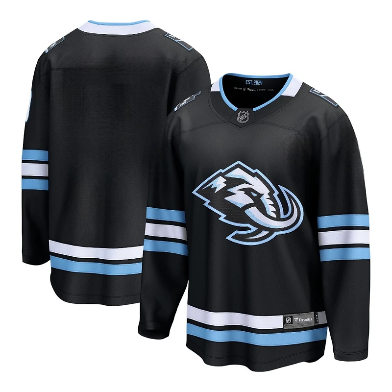 Utah Mammoth Black Fanatics Home Blank Breakaway Jersey