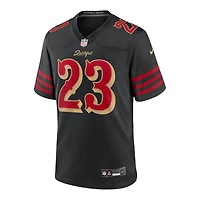 San Francisco 49ers Christian McCaffrey Black 2025 Rivalries Collection Nike Game Jersey