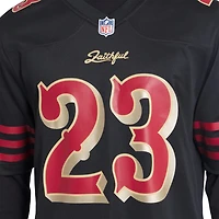 San Francisco 49ers Christian McCaffrey Black 2025 Rivalries Collection Nike Game Jersey