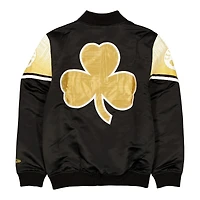 Boston Celtics Black 2025 City Edition New Era Full Snap Jacket