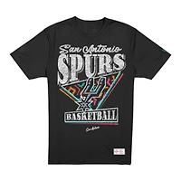 San Antonio Spurs Black and Silver New Era T-Shirt