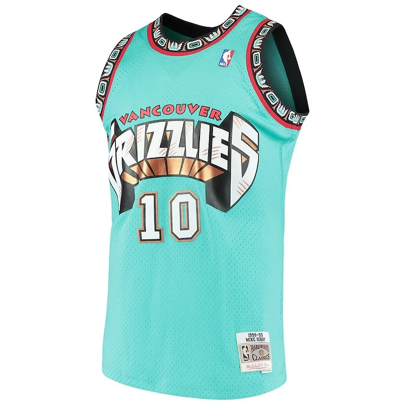 Mike Bibby Vancouver Grizzlies Mitchell & Ness 1998-99 Turquoise Hardwood Classics Swingman Jersey