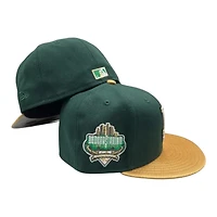 Los Angeles Dodgers Green and Metallic Gold 40th Anniversary Side Patch Grey UV New Era 59FIFTY Fitted Hat