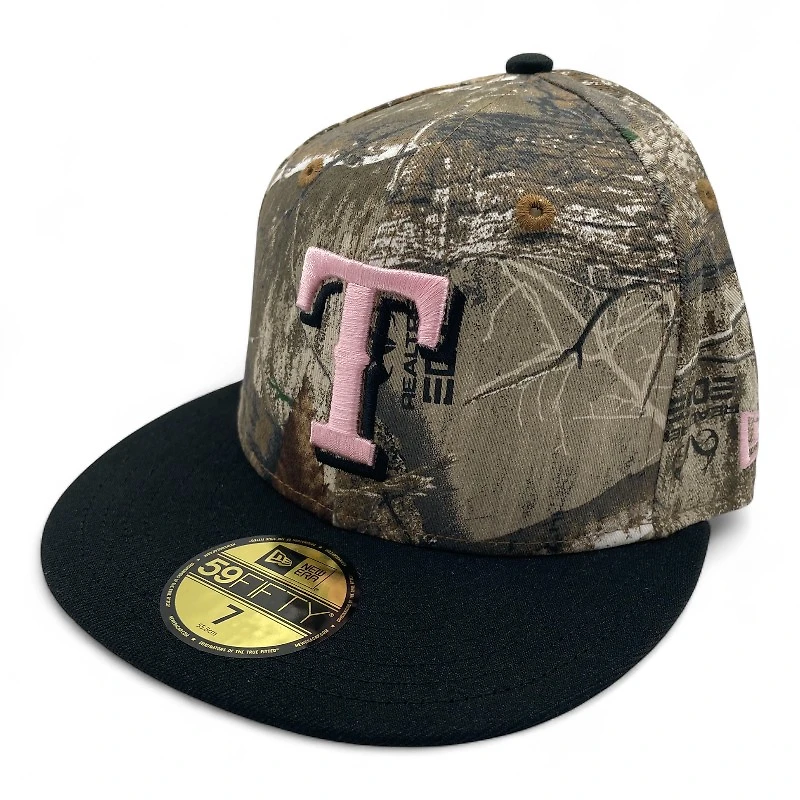 Texas Rangers Realtree and Black 40th Anniversary Patch Pink UV New Era 59FIFTY Fitted Hat