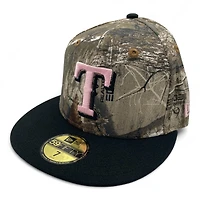 Texas Rangers Realtree and Black 40th Anniversary Patch Pink UV New Era 59FIFTY Fitted Hat