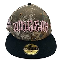 Los Angeles Dodgers Realtree and Black 1988 World Series Patch Pink UV New Era 59FIFTY Fitted Hat
