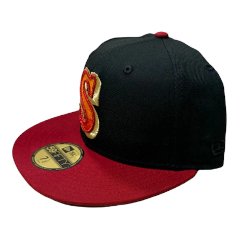 Seattle Mariners Black 40th Anniversary Patch Grey UV New Era 59FIFTY Fitted Hat