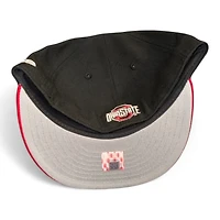 Ohio State Buckeyes Black and Scarlet Hand Signals Logo Gray UV NCAA New Era 59FIFTY Fitted Hat