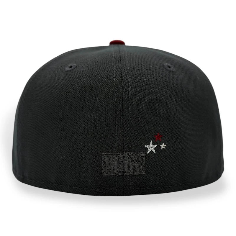 Los Angeles Dodgers Graphite and Black 8 Side Patch Red UV New Era 59FIFTY Fitted Hat