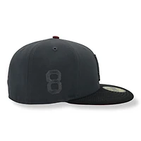 Los Angeles Dodgers Graphite and Black 8 Side Patch Red UV New Era 59FIFTY Fitted Hat