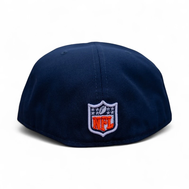 Denver Broncos Oceanside Blue Orange 2T Leon the Lab 1997 Pro Bowl Patch Cardinal UV New Era 59FIFTY Fitted Hat