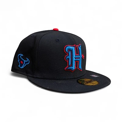 Houston Texans Black Leon the Lab Color Rush Grey UV New Era 59FIFTY Fitted Hat