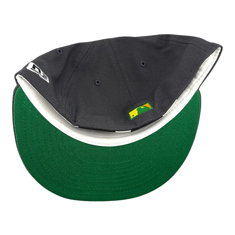 Los Angeles Dodgers Graphite Gray 50th Anniversary Patch Green UV New Era 59FIFTY Fitted Hat