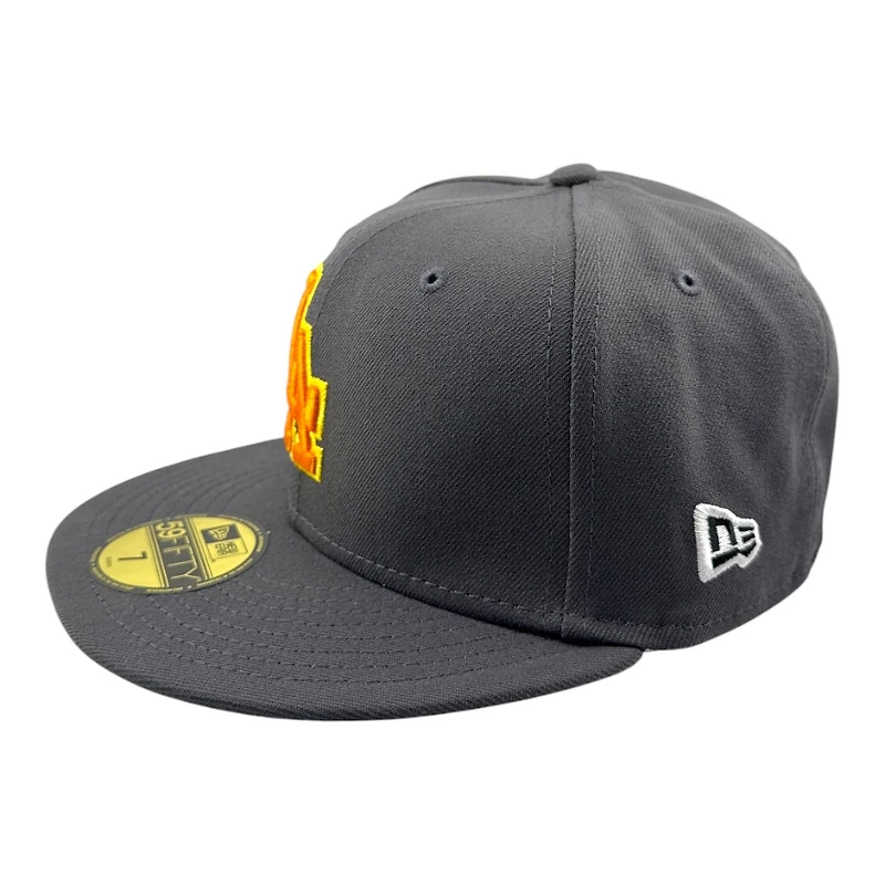 Los Angeles Dodgers Graphite Gray 50th Anniversary Patch Green UV New Era 59FIFTY Fitted Hat