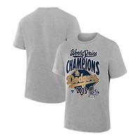 Los Angeles Dodgers Steel Gray 2025 World Series Champions Locker Room Replica Fanatics T-Shirt