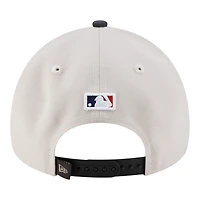 Los Angeles Dodgers Cream and Charcoal 2025 World Series Champions Locker Room New Era 9FORTY A-Frame Adjustable Hat