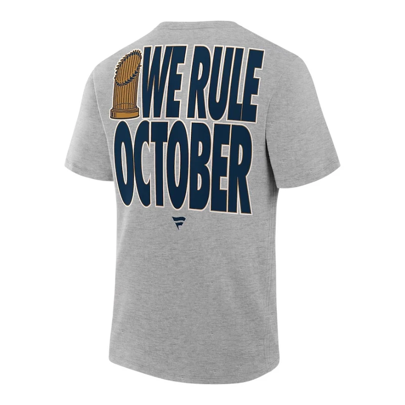 Los Angeles Dodgers Steel Gray 2025 World Series Champions Locker Room Authentic Fanatics T-Shirt