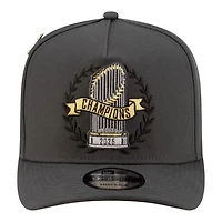Los Angeles Dodgers Charcoal Gray 2025 World Series Champions Locker Room Parade New Era 9FIFTY A-Frame Snapback Hat
