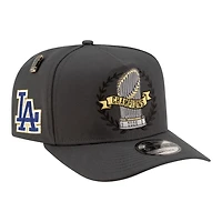 Los Angeles Dodgers Charcoal Gray 2025 World Series Champions Locker Room Parade New Era 9FIFTY A-Frame Snapback Hat