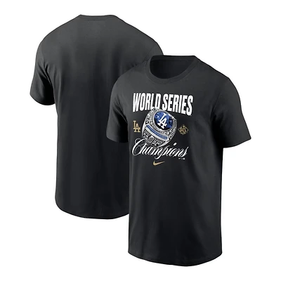Los Angeles Dodgers Black Nike 2025 World Series Champions Ring T-Shirt