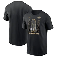 Los Angeles Dodgers Nike Black 2025 World Series Champions Raise The Trophy T-Shirt