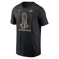 Los Angeles Dodgers Nike Black 2025 World Series Champions Raise The Trophy T-Shirt