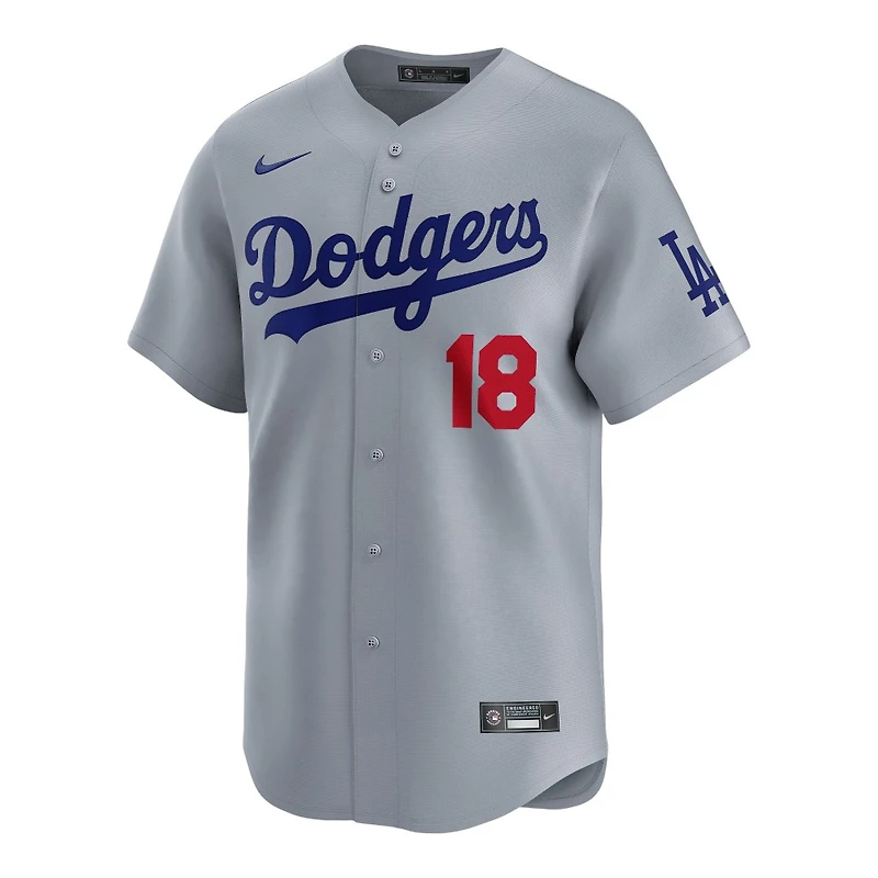 Los Angeles Dodgers Yoshinobu Yamamoto Grey Alternate Road Nike Limited Player Jersey