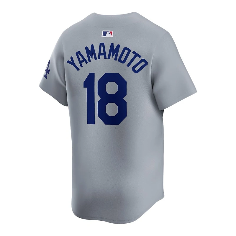 Los Angeles Dodgers Yoshinobu Yamamoto Grey Alternate Road Nike Limited Player Jersey