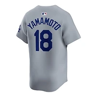 Los Angeles Dodgers Yoshinobu Yamamoto Grey Alternate Road Nike Limited Player Jersey