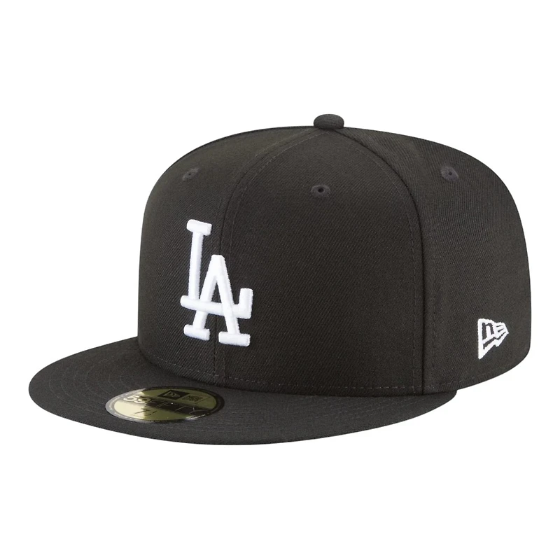 Los Angeles Dodgers Black and White 2025 World Series Champions Patch Grey UV New Era 59FIFTY Fitted Hat