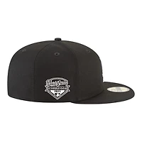 Los Angeles Dodgers Black and White 2025 World Series Champions Patch Grey UV New Era 59FIFTY Fitted Hat