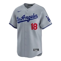Los Angeles Dodgers Yoshinobu Yamamoto "Los Angeles" Script Grey Alternate Road Nike Limited Player Jersey