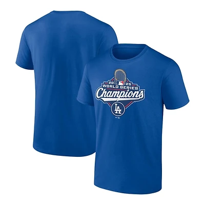 Los Angeles Dodgers Royal Blue 2025 World Series Champions Official Logo Fanatics T-Shirt