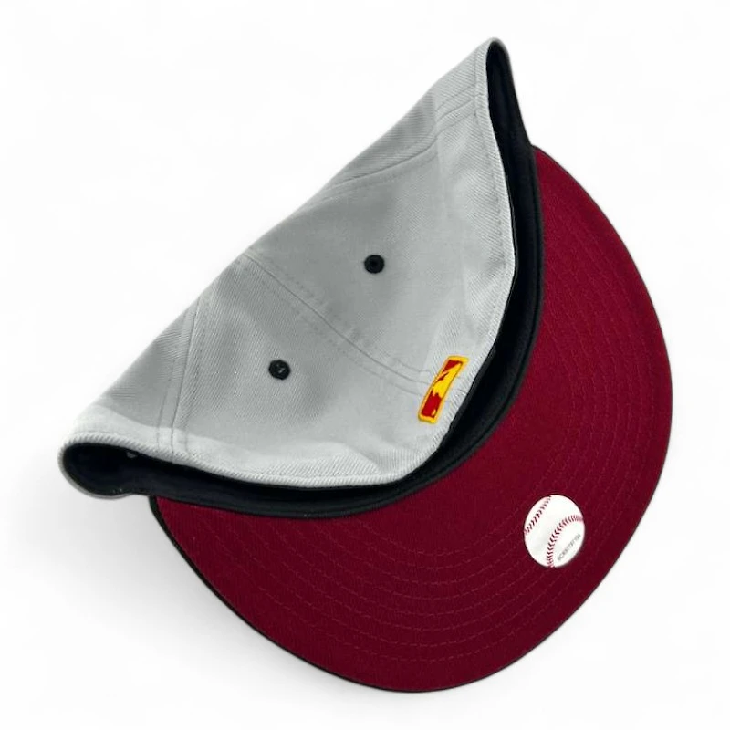 Los Angeles Dodgers Gray and Black "Freddie" 5 Side Patch Maroon UV New Era 59FIFTY Fitted Hat