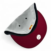 Los Angeles Dodgers Gray and Black "Freddie" 5 Side Patch Maroon UV New Era 59FIFTY Fitted Hat