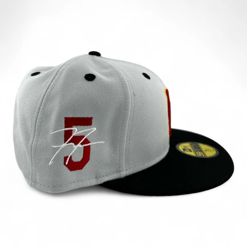 Los Angeles Dodgers Gray and Black "Freddie" 5 Side Patch Maroon UV New Era 59FIFTY Fitted Hat