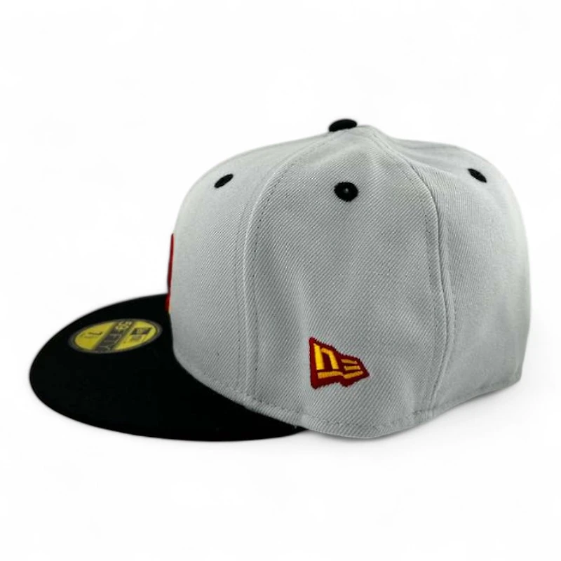 Los Angeles Dodgers Gray and Black "Freddie" 5 Side Patch Maroon UV New Era 59FIFTY Fitted Hat