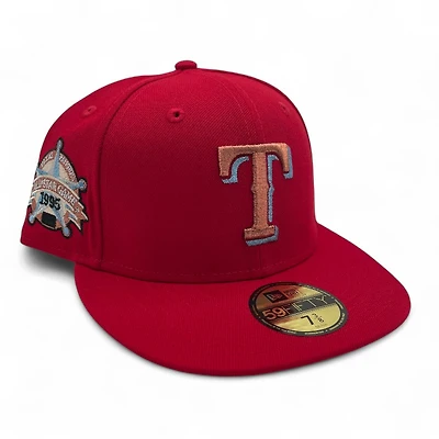 Texas Rangers Scarlet 1995 ASG Patch Gray UV New Era 59FIFTY Fitted Hat