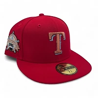 Texas Rangers Scarlet 1995 ASG Patch Gray UV New Era 59FIFTY Fitted Hat