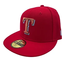 Texas Rangers Scarlet 1995 ASG Patch Gray UV New Era 59FIFTY Fitted Hat