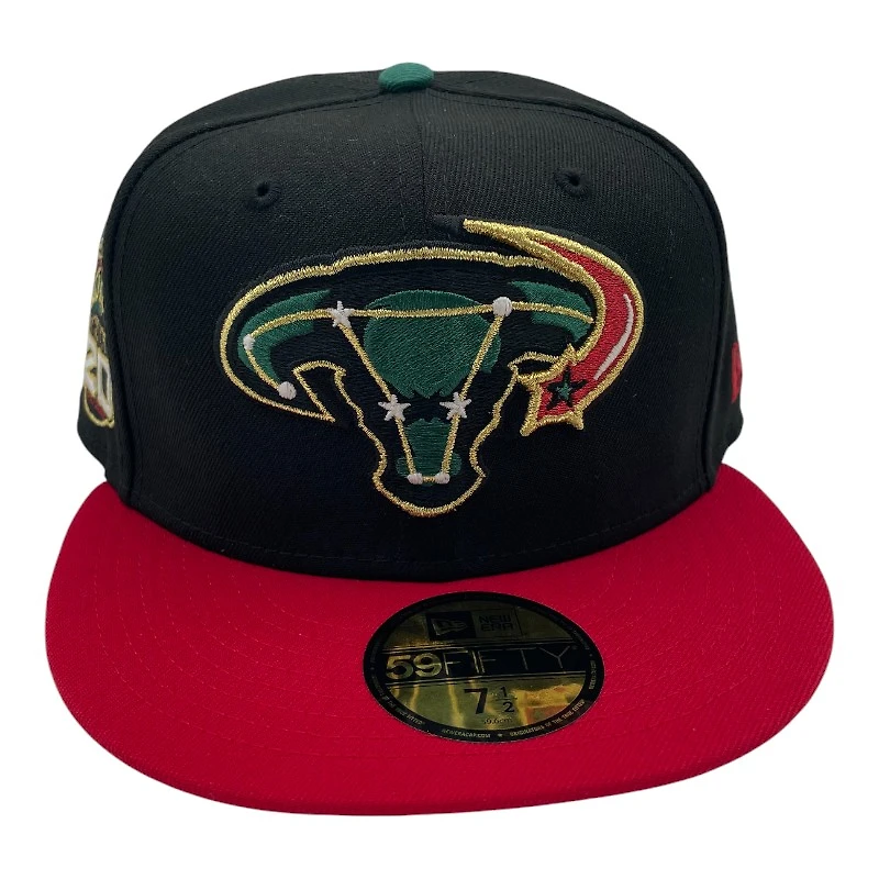 Dallas Stars Black and Scarlet 20th Anniversary Patch Gray UV New Era 59FIFTY Fitted Hat