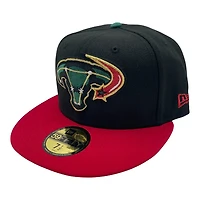 Dallas Stars Black and Scarlet 20th Anniversary Patch Gray UV New Era 59FIFTY Fitted Hat