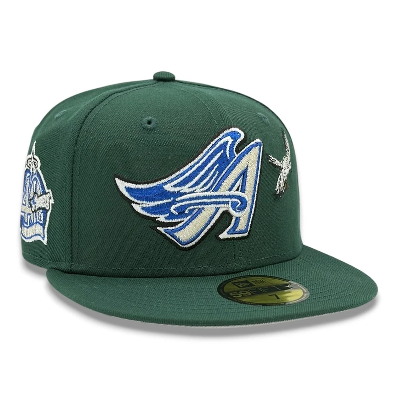 Anaheim Angels Dark Green "Freedom" 40th Anniversary Patch Grey UV New Era 59FIFTY Fitted Hat